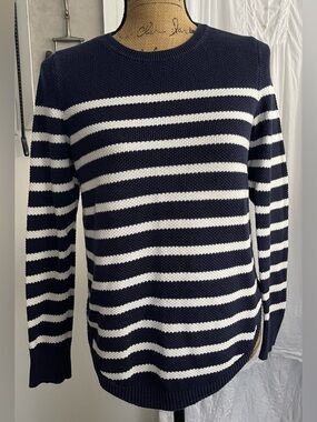 Vintage GAP Nautical Stripe Cotton Crewneck Sweater Coastal Size S